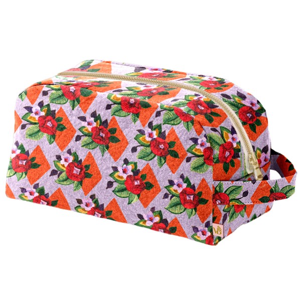 Velvet toiletry bag SUZIE lilac