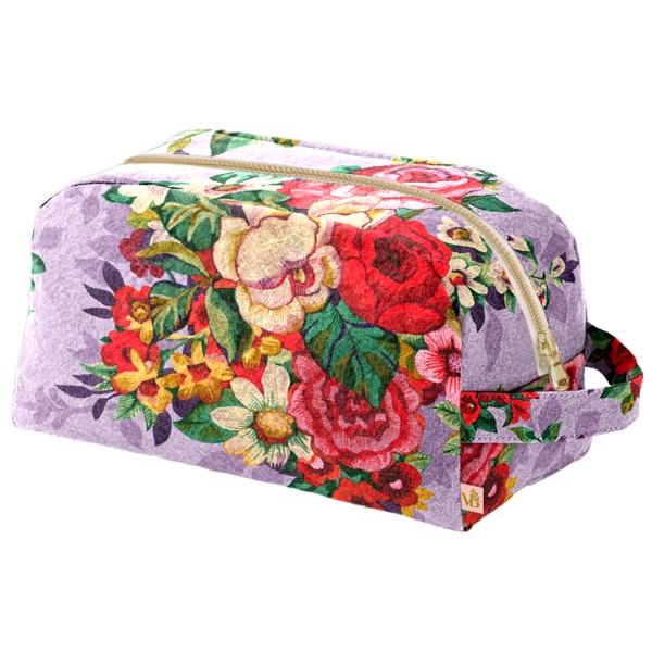 Trousse de toilette velours Mia lila