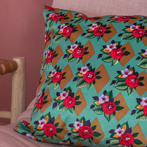 Housse de coussin velours SUZIE vert Housse de coussin velours SUZIE vert