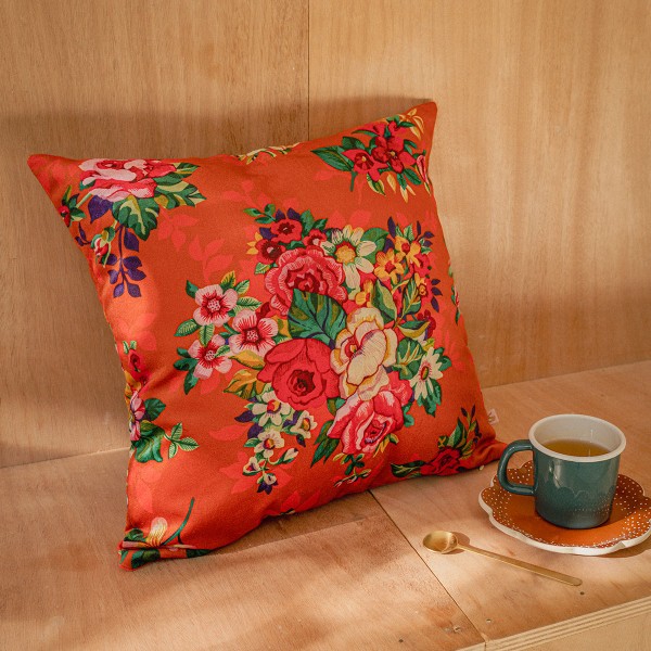 Housse de coussin velours MIA orange