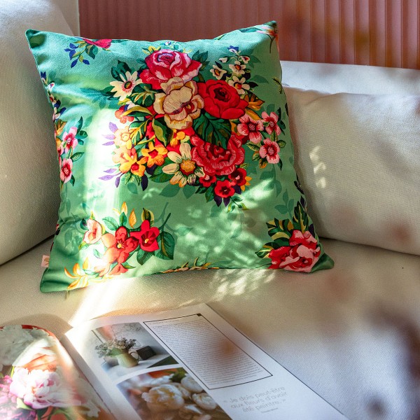 copy of Velvet cushion cover HANAMI...