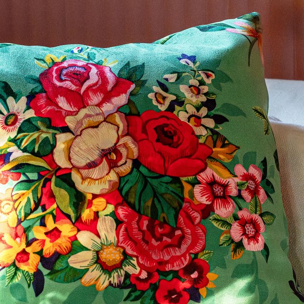 Velvet cushion cover MIA green 45x45 cm