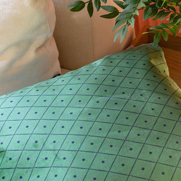 Housse de coussin velours SAMBA vert Housse de coussin velours SAMBA vert