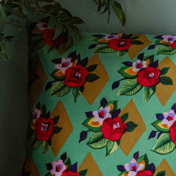 copy of Velvet cushion cover HANAMI...