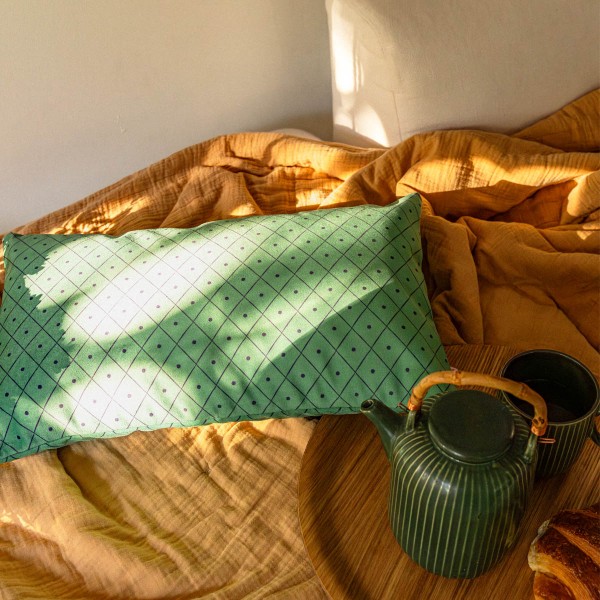 Coperchio cuscino in velluto Samba Green
