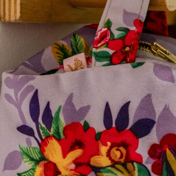 Trousse de toilette velours Mia lila