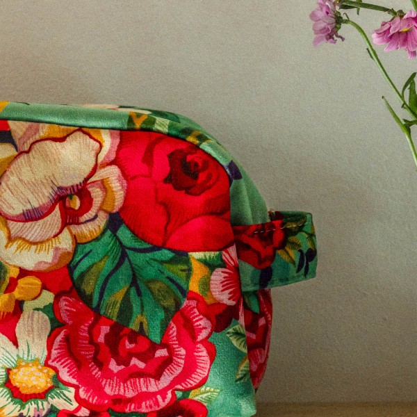 Trousse de toilette velours Mia vert