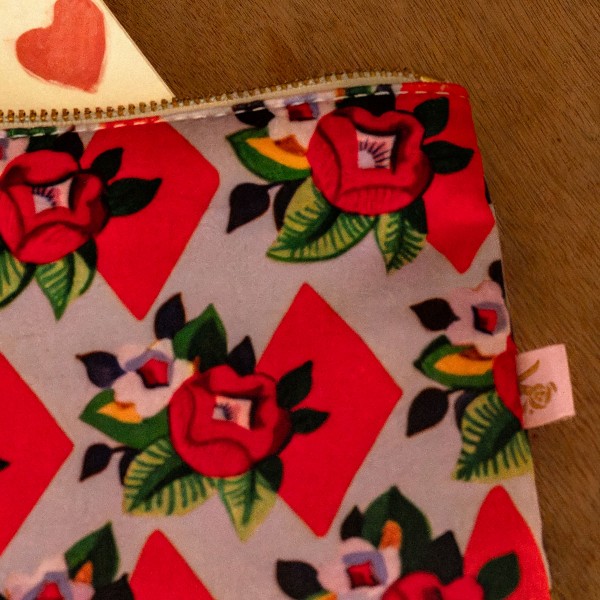 Pochette velours Suzie lila