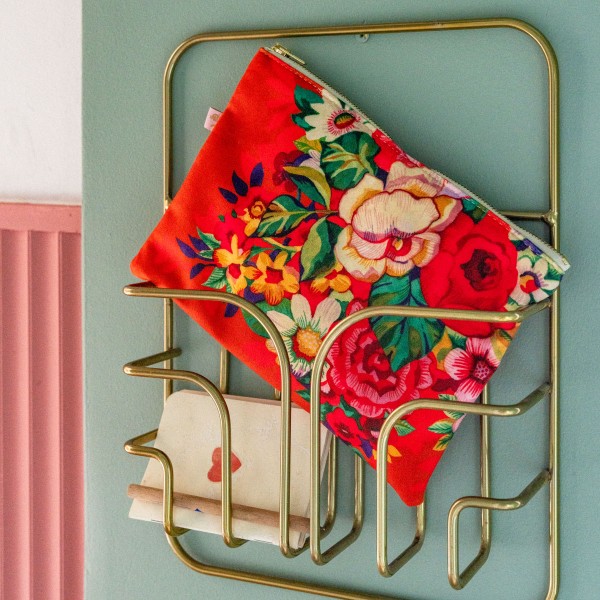 Samt-Clutch MIA Orange