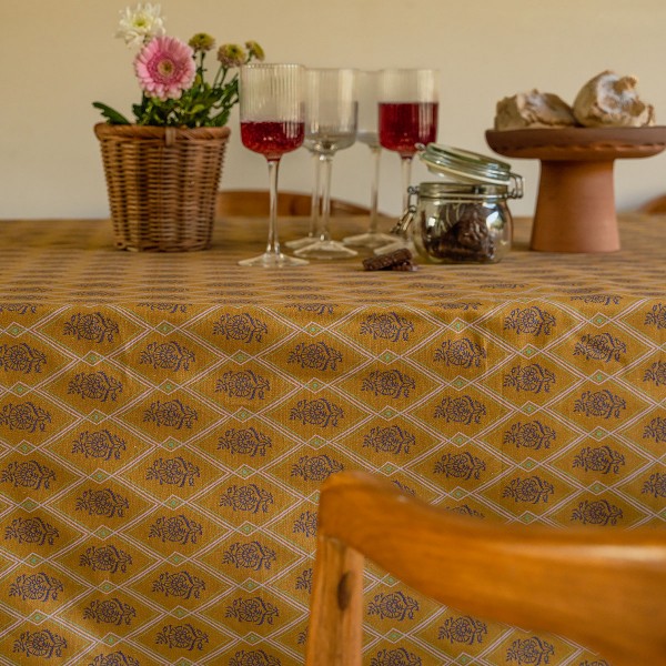 copy of Cotton tablecloth NILA brown...