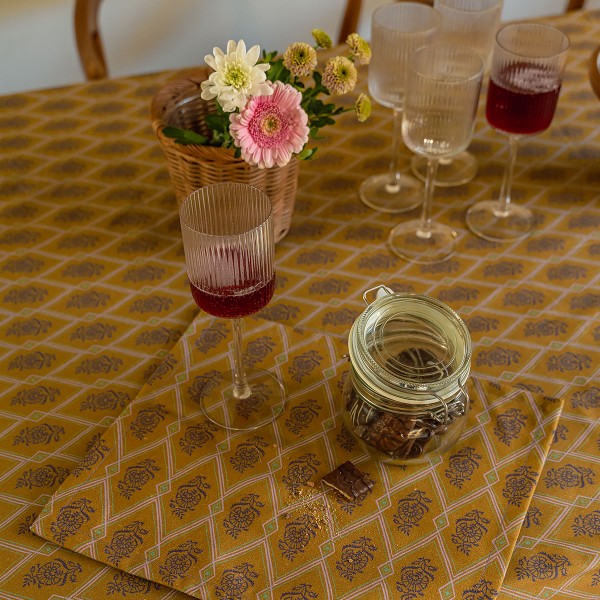 copy of Cotton tablecloth NILA brown...