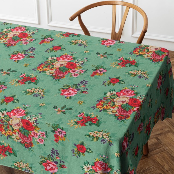 Baumwolltischdecke MIA Grün 140x235