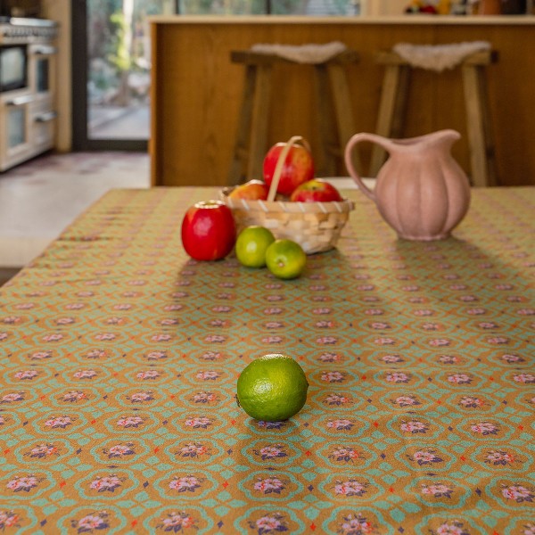 Nappe carrée en coton MONA doré