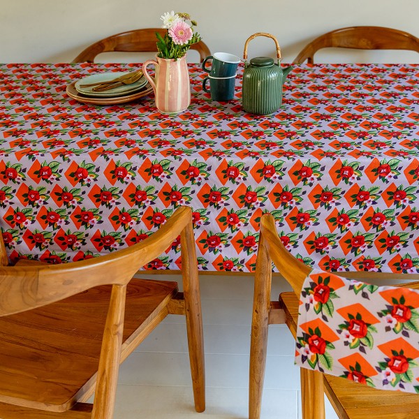 Nappe carrée en coton SUZIE lila