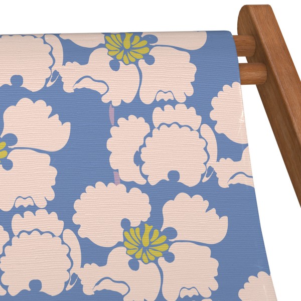Beech Wood Deckchair PAOLA Blue