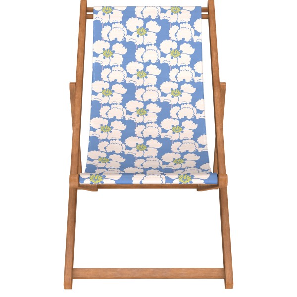 Beech Wood Deckchair PAOLA Blue