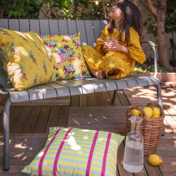 Housse de coussin extérieur TAÏNA jaune