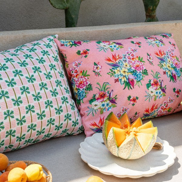 Housse de coussin extérieur TAÏNA rose