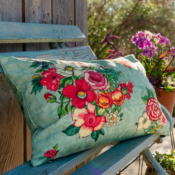 Housse de coussin extérieur HANAMI lagon Housse de coussin extérieur HANAMI lagon