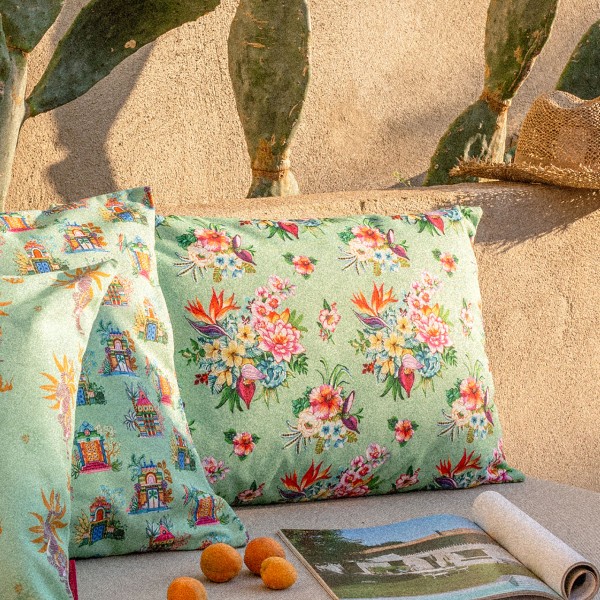 Housse de coussin extérieur TAÏNA lagon