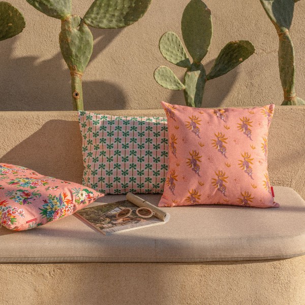 Housse de coussin extérieur BENGALI rose