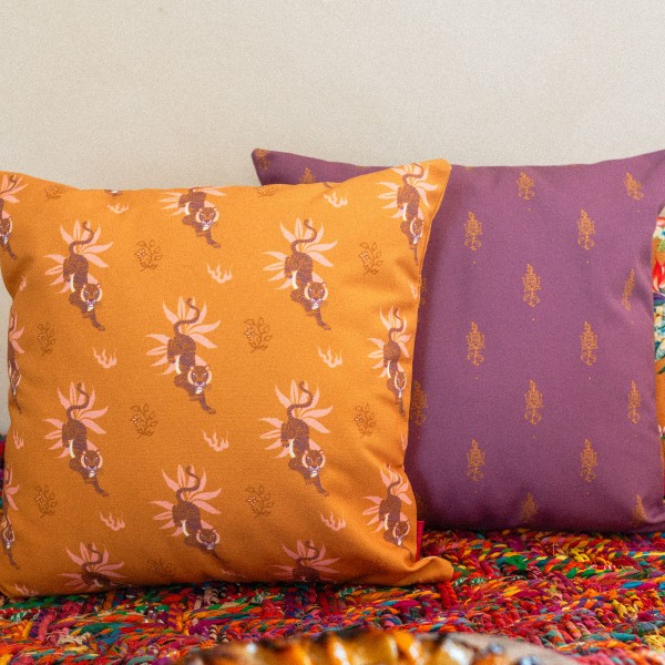 Outdoor cushion cover BENGALI tabac...