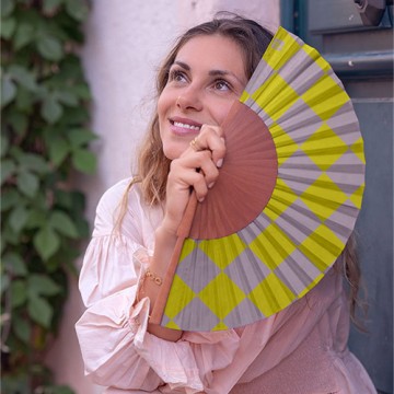 Eventail EMMA jaune 2