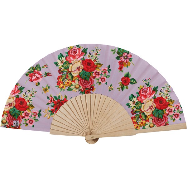 Abanico de madera de abedul MIA lila