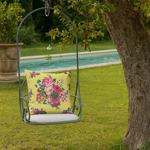 Housse de coussin d'extérieur MIA jaune