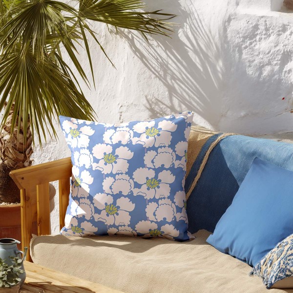 Paola blue outdoor cushion cover