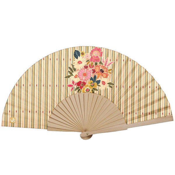 Eventail bois de bouleau KIMIKO ocre