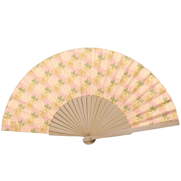 Eventail bois de bouleau THAIS rose