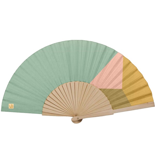 Eventail bois de bouleau PARADIS celadon