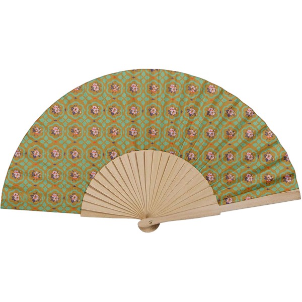 Eventail bois de bouleau MONA doré