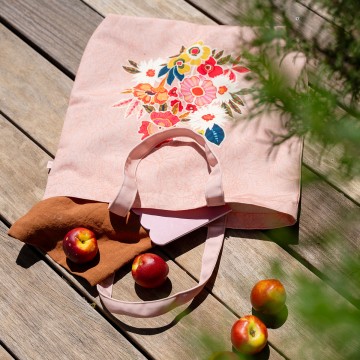 Sac de plage KIMIKO rose 2