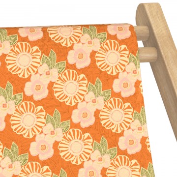 Toile de Transat / Chilienne orange interchangeable prête à poser