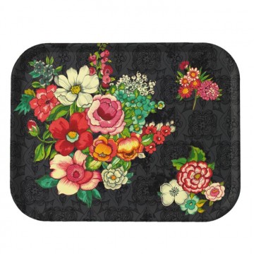 Plateau fleuri noir