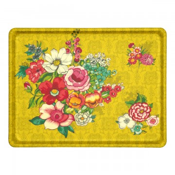 Rectangular tray HANAMI yellow 40 x 30 cm, top view