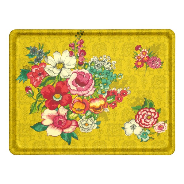 Rectangular tray HANAMI yellow 40 x 30 cm, top view