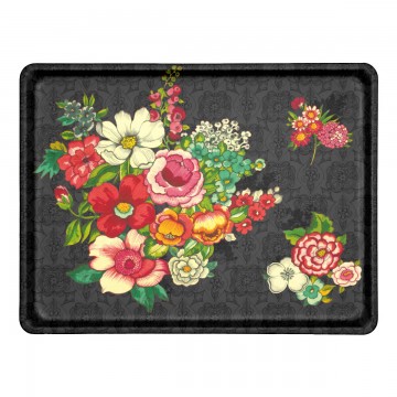 Bandeja rectangular HANAMI negra 40 x 30 cm, vista superior