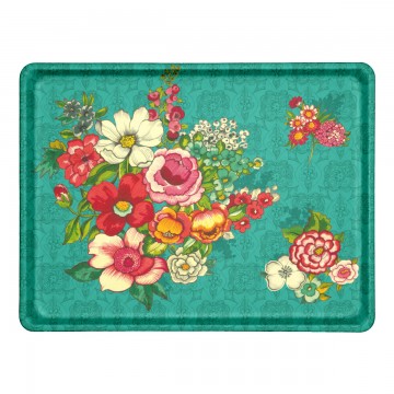 Bandeja rectangular HANAMI azul 40 x 30 cm, vista superior