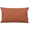 Fodera per cuscino rettangolare HINDI arancione 30 x 50 cm: motivo floreale e geometrico disegnato a mano