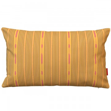 PALOMA yellow rectangular cushion cover 30 x 50 cm: hand-drawn striped pattern