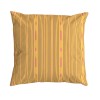 Funda de cojín cuadrada PALOMA amarilla 40 x 40 cm: motivo de rayas dibujado a mano