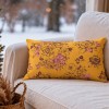 AIMI yellow rectangular scatter cushion 30 x 50 cm on a sofa
